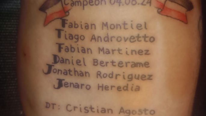 Un hincha de Alem se hizo el tatuaje del "campeón"