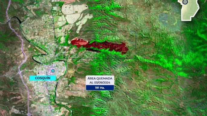La CONAE difundió impactantes fotos satelitales de las áreas afectadas por los incendios