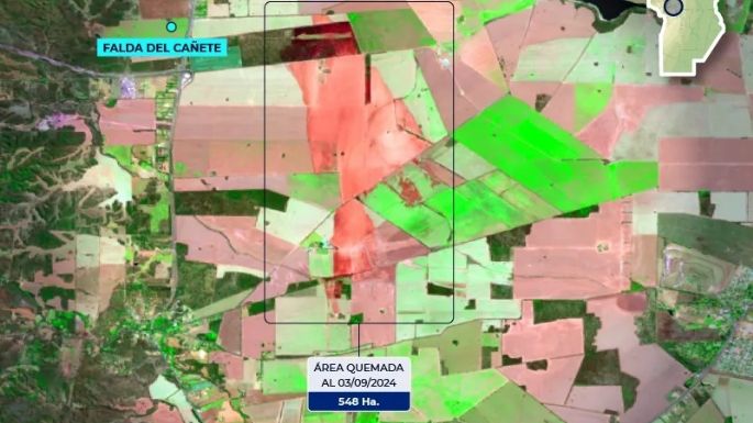 La CONAE difundió impactantes fotos satelitales de las áreas afectadas por los incendios