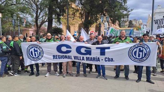 La CGT Villa María, en  apoyo a los jubilados