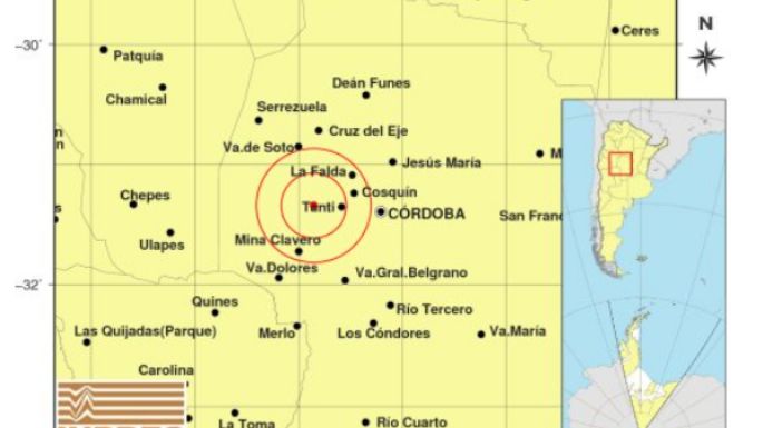 Un sismo se sintió en varias localidades cordobesas