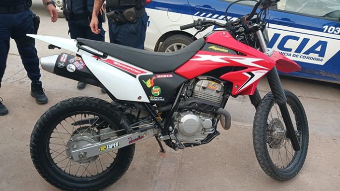Recuperaron en la Villa una moto robada hace 10 meses en Córdoba