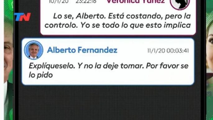 Alberto Fernández filtró chats con su exsuegra donde hablan del alcoholismo de Fabiola Yáñez