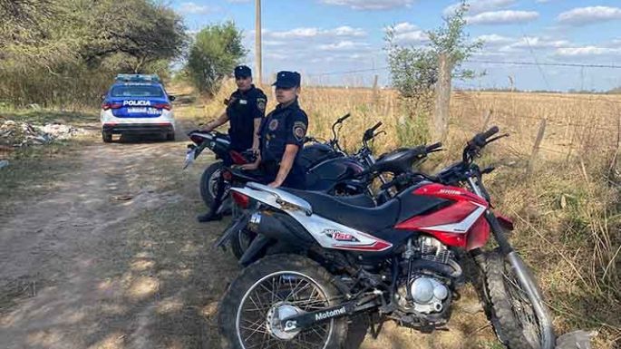 Hallaron el escondite de las motos robadas