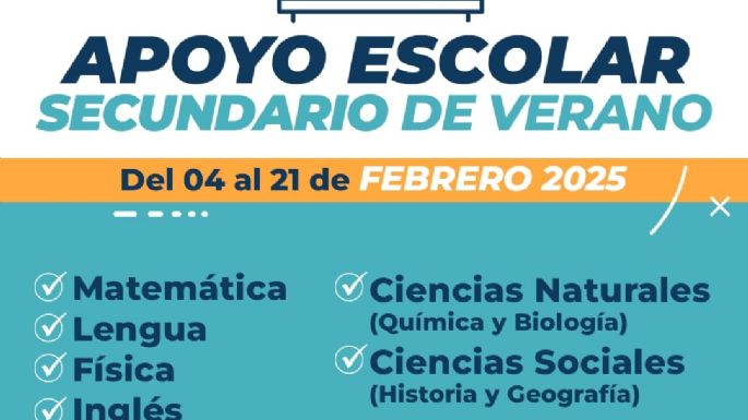 Abren las inscripciones para el Apoyo Escolar en verano