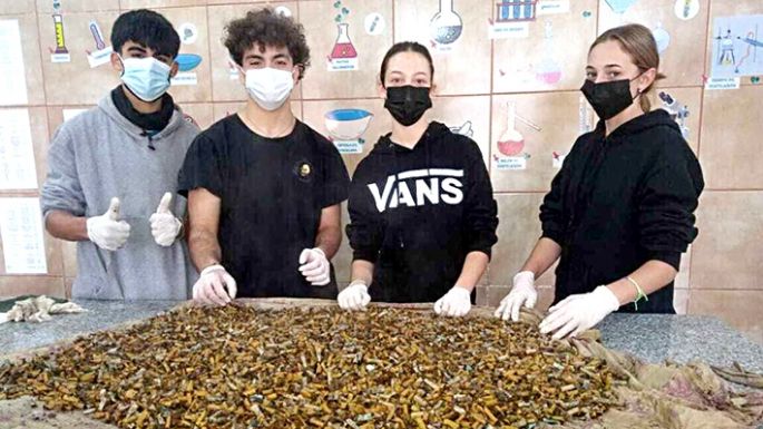 Estudiantes reciclan colillas de cigarrillos