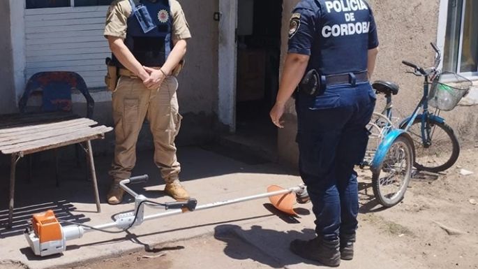 Hallaron en Santa Eufemia una motoguadaña robada en Chazón