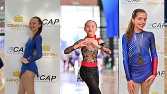 Patinadoras se subieron al podio
