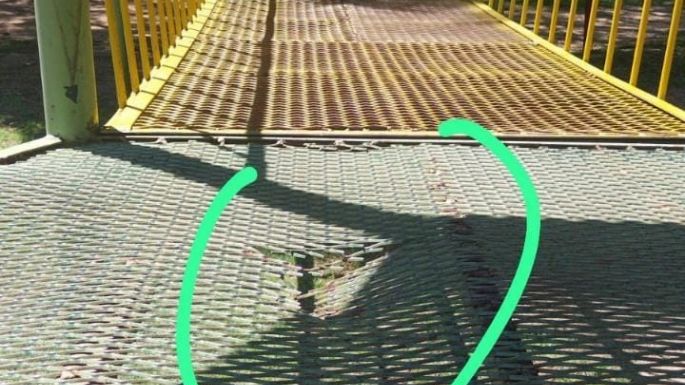 Una madre alertó sobre el peligro de los juegos rotos en la costanera