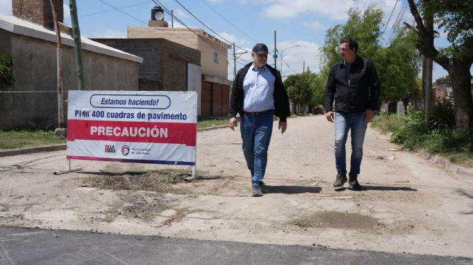 Accastello recorrió las obras de barrio Nicolás Avellaneda