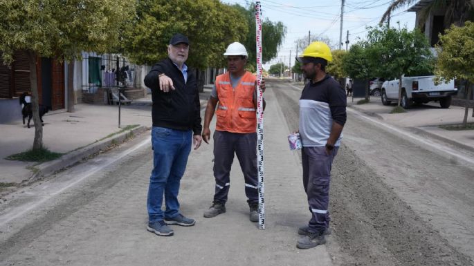 Accastello recorrió las obras de barrio Nicolás Avellaneda