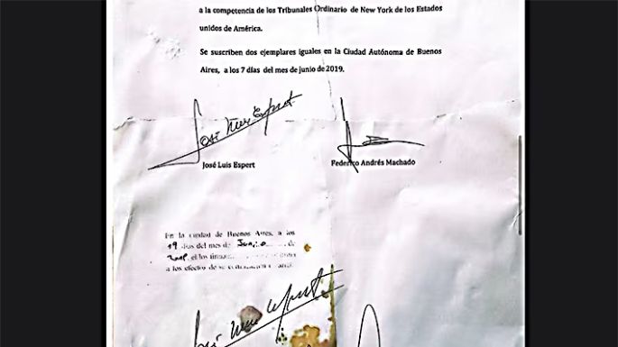 Hallaron un contrato entre Espert y Machado por 1.000.000 de dólares