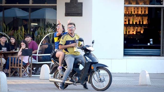 Hinchas de Boca festejaron en la ciudad