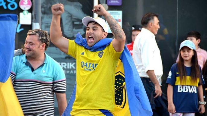 Hinchas de Boca festejaron en la ciudad