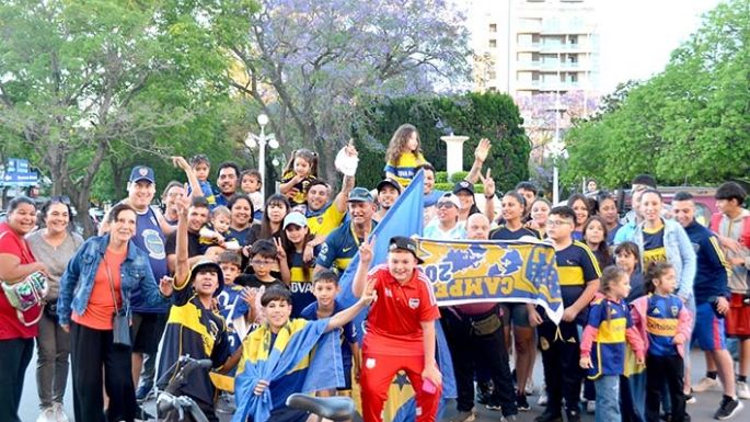 Hinchas de Boca festejaron en la ciudad