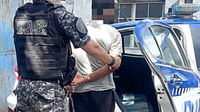 Agredió a su pareja y al hijo adolescente de ella