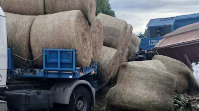 Un tren embistió a un camión que cruzó las vías sin advertir su llegada