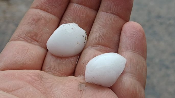 Fuerte granizada en medio del alerta por tormentas