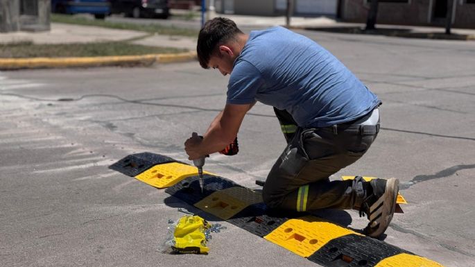 Comenzaron a instalar reductores de velocidad en distintos sectores