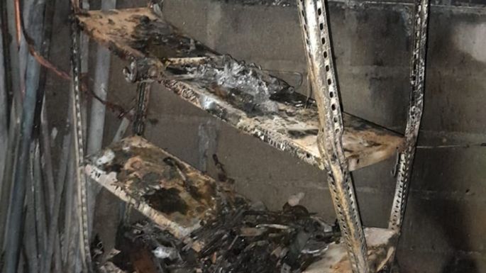 Incendio en un galpón