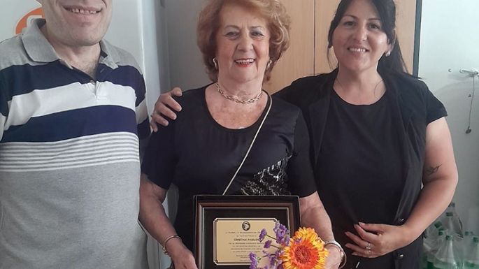Reconocieron la trayectoria de Cristina Pablos