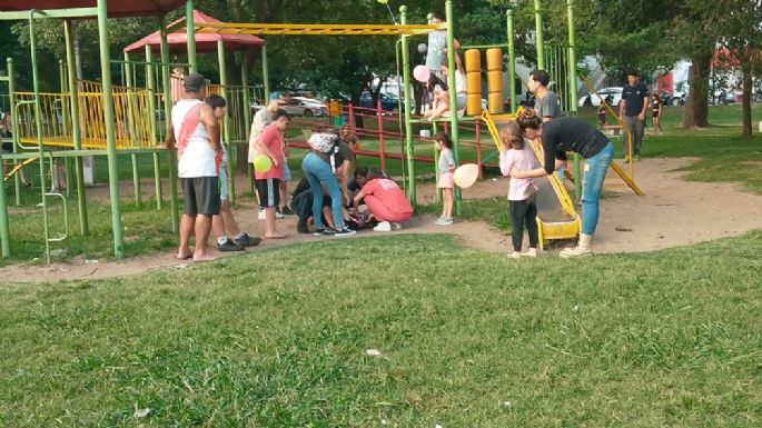 Un niño resultó herido en un accidente en los juegos de la costanera