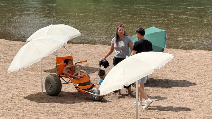Inauguraron una playa inclusiva en barrio Santa Ana