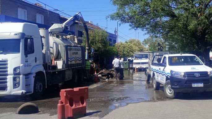 Hubo una complicación en la cañería en la que se intervino ayer miércoles