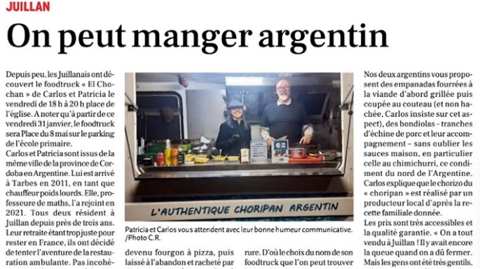 Después de 40 años en Europa, a los diarios por sus manjares