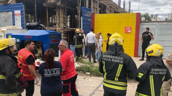 Trabajadores heridos en una obra de Villa María