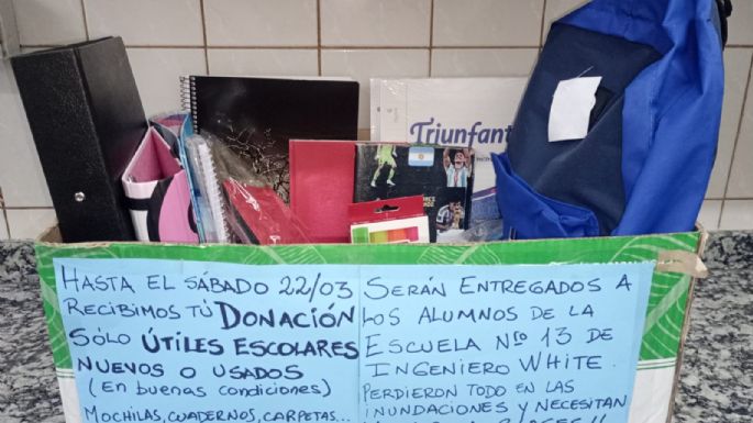Reciben útiles que serán llevados a Bahía Blanca
