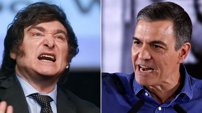 Sánchez acusó a Milei  de ser un estafador