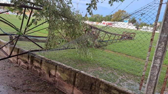 Las fuertes lluvias con granizo causaron destrozos en el sur de la provincia
