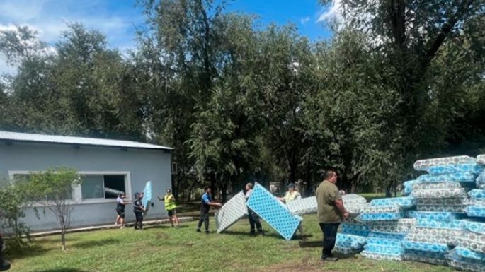 Llevaron ayuda tras el temporal