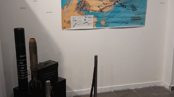 Inauguraron un mural alegórico y la muestra Vivir Malvinas 
