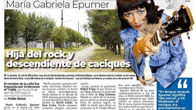 Hija del rock y descendiente de caciques
