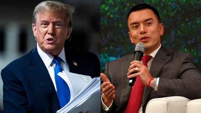 Trump felicitó a Daniel Noboa tras su triunfo en Ecuador