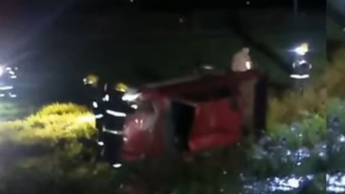 Presencia de caballos derivó en un vuelco en la ruta