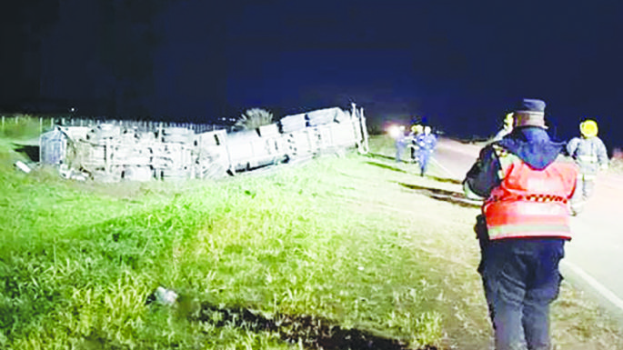 Choque de camiones en la ruta 4 con heridos  y otros siniestros en el interior cordobés