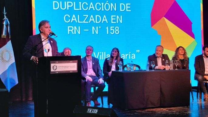 El gobernador anunció la duplicación de ruta 158 en el acceso a Villa María
