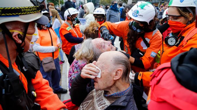 Represión y detenciones en la nueva marcha de los jubilados