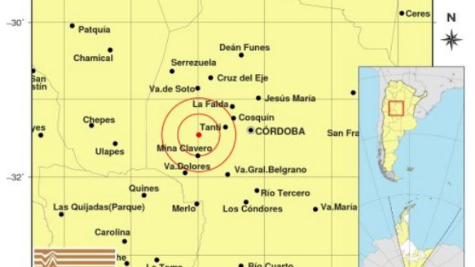 Un sismo fue percibido en distintas partes de Córdoba