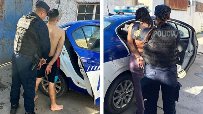 Pareja detenida por amenazar a una mujer