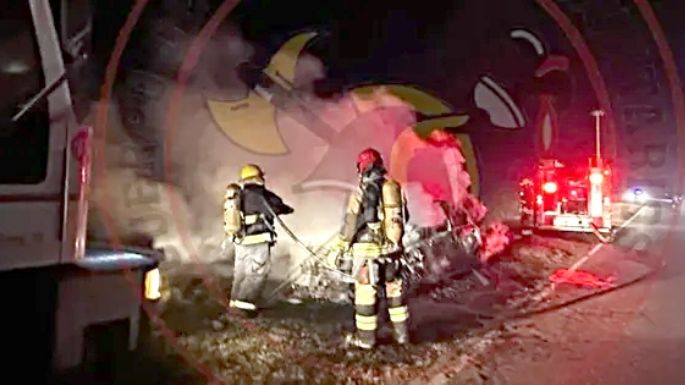 Incendio total de un auto en la ruta 10 y siniestro en la zona rural de Leones
