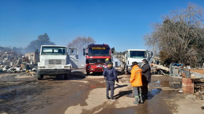 Incendio en una chacarita de Villa Nueva