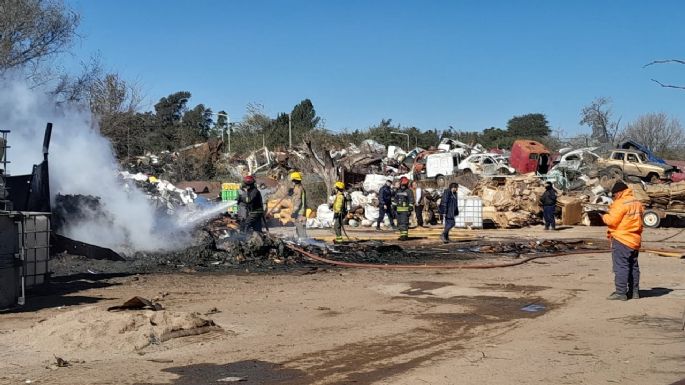 Incendio en una chacarita de Villa Nueva
