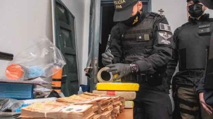 Incautaron más de 25 mil dosis de cocaína y una millonaria cifra de dinero