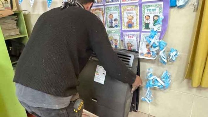 Más de 250 artefactos colocados para calefaccionar las escuelas públicas locales