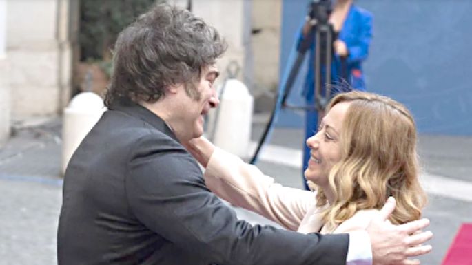 Milei se reunió con Georgia Meloni en Italia