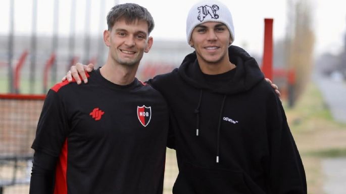 Enzo Barrenechea estuvo visitando al club Newells